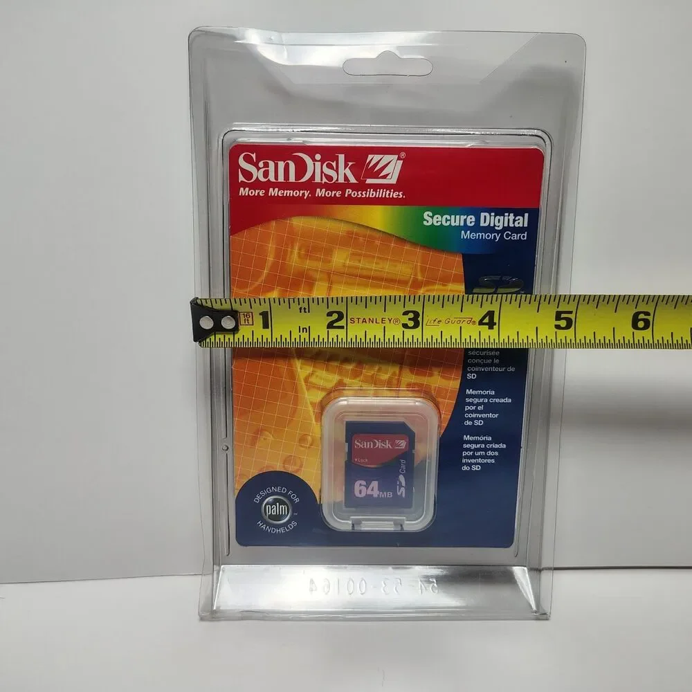 New Sealed Vintage SanDisk 64MB SD Memory Card  Early 2000s Tech Collector